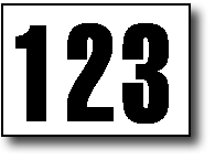 Startnummern classic line 20 x 14