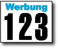 Startnummern classic line 20 x 16