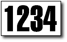 Startnummern classic line 24 x 14