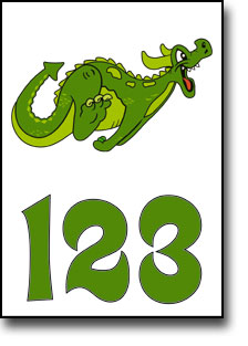 Startnummern kids line Drache