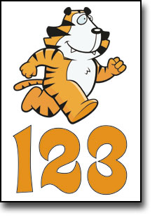 Startnummern kids line Tiger